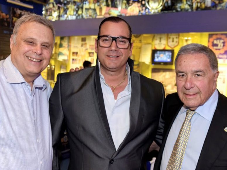 David Federman & Shimon Mizrahi, owners Maccabi Tel Aviv Basketball Club with Marchello Enchilini